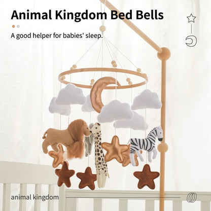 Adorable Animal Baby Crib Mobile with Rattles and Bells