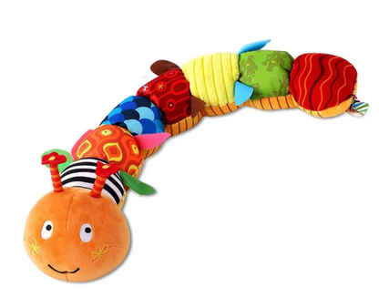 Musical Baby Rattle Caterpillar - Soft Plush Educational and Interactive Sensory Toy