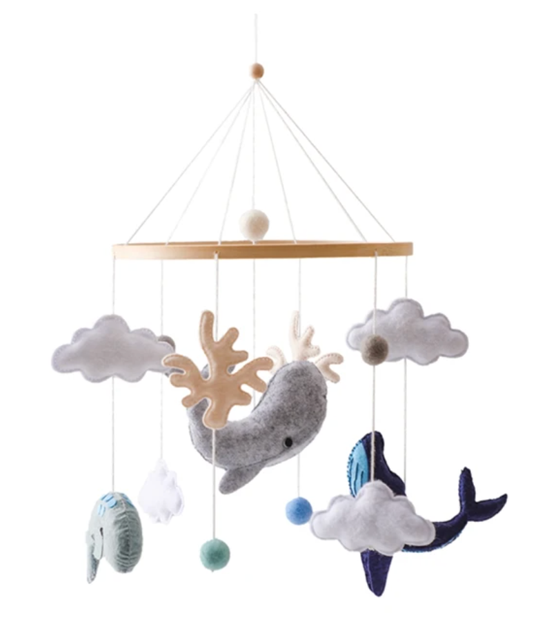 Handmade Baby Mobile Wooden Bed Bell