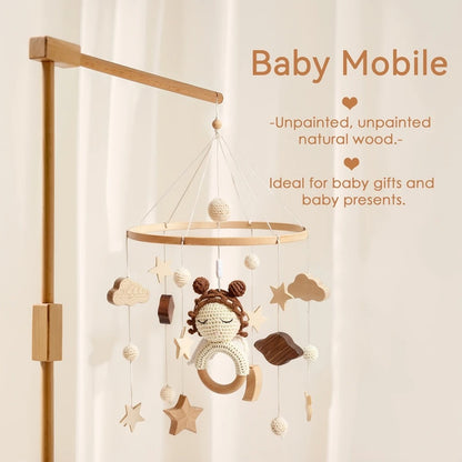 Celestial Baby Mobile – Stars, Clouds & Angel Doll Nursery Hanging