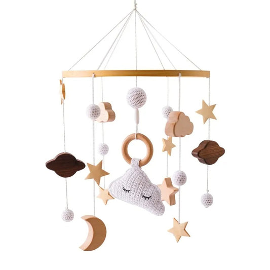Cute cloud Baby Bed Bell Mobile Rattles Toys For Baby 0-12 Months