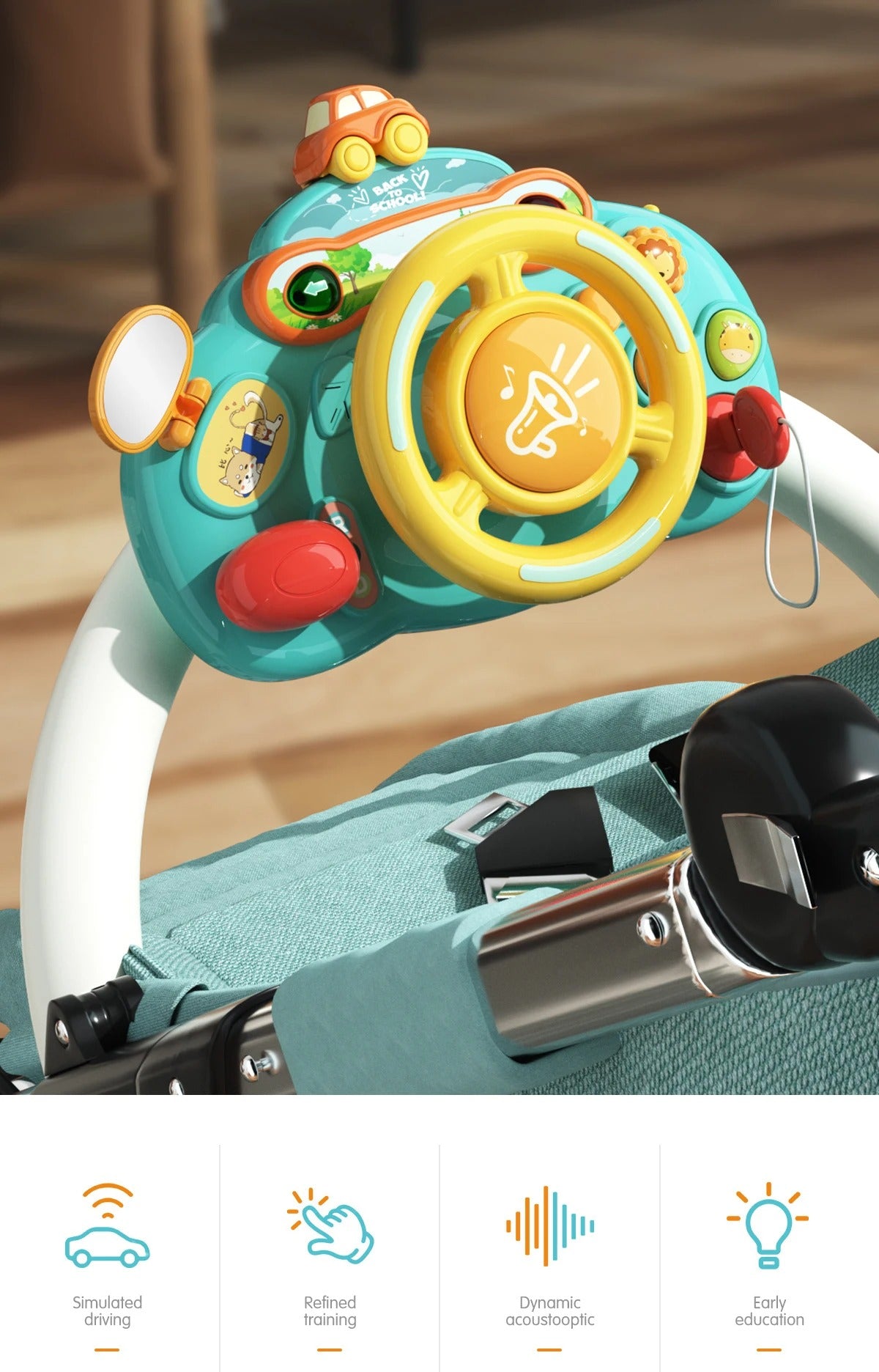 Baby steering wheel for stroller online