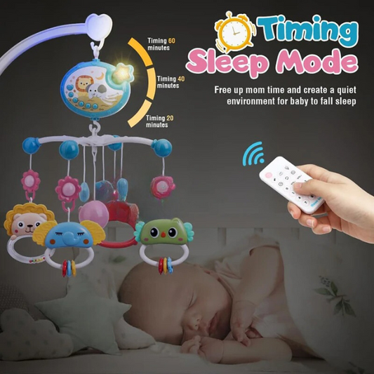Baby Crib Mobile with Lights, Music, and Projection for Infants 0-6 Months