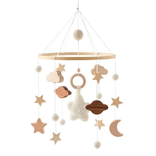 Star Handmade Baby Mobile Toy  On The Bed
