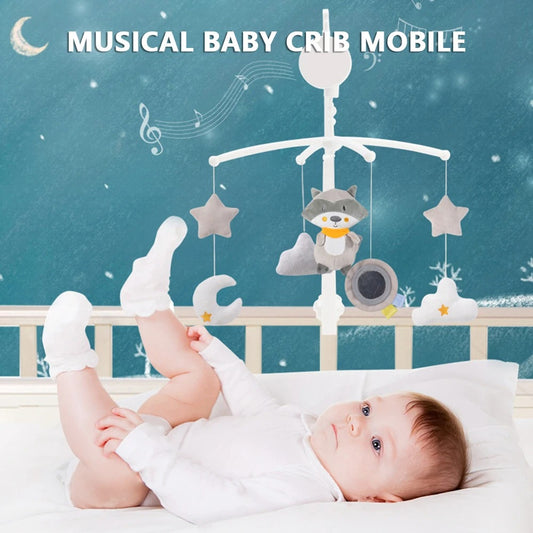 Rotating Baby Rattle Mobile - Educational Toys for Kids with Holder