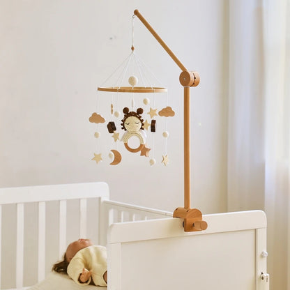 Celestial Baby Mobile – Stars, Clouds & Angel Doll Nursery Hanging
