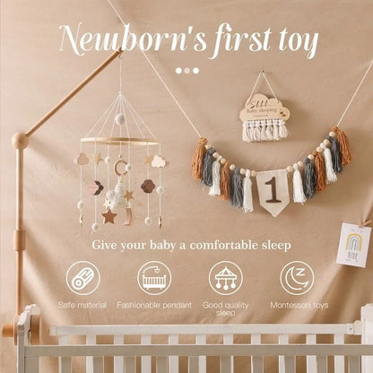 Handmade Star Baby Mobile Toy for Crib