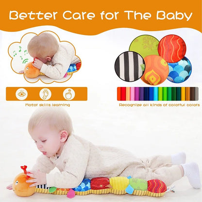 Musical Baby Rattle Caterpillar - Soft Plush Educational and Interactive Sensory Toy