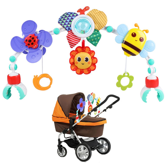 Baby Play Arch Crib Toy,Pram Foldable Hanging Mobile Toys