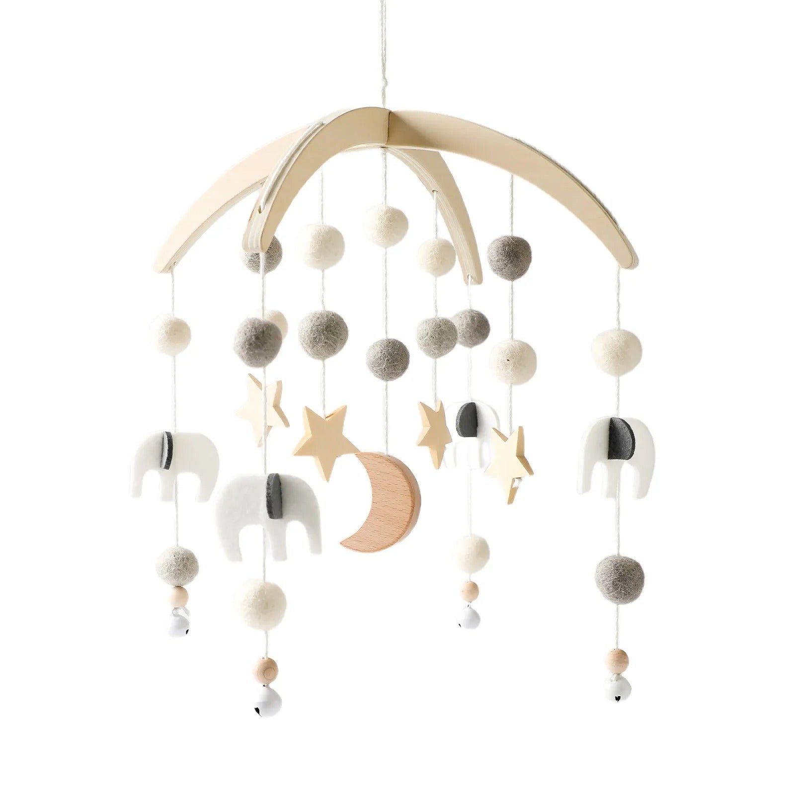 Planet Rattles Handmade Wooden Planet Baby Crib Mobile with Rattles - Toys for 0-12 M ...