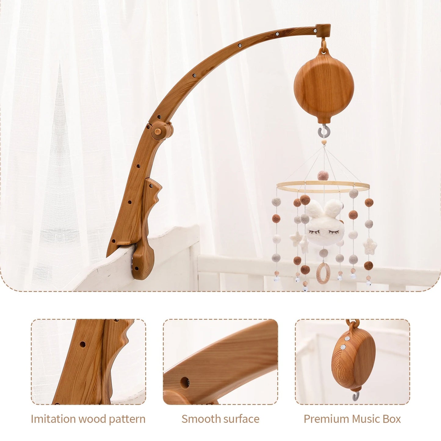 Beautiful Rotating Music Hanger For Baby Crib Mobile