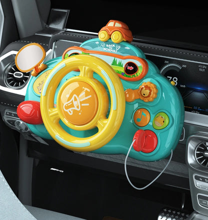 Electric Baby Driving Toy - Simulated Car Copilot Steering Wheel for Stroller